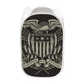 United We Stand American Flag Print Mesh Laundry Hamper