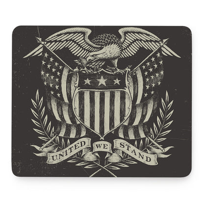 United We Stand American Flag Print Mouse Pad