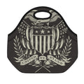 United We Stand American Flag Print Neoprene Lunch Bag