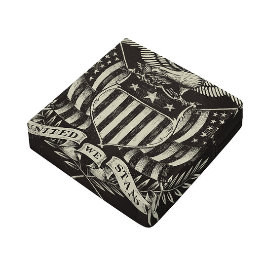 United We Stand American Flag Print Outdoor Seat Cushion Cover