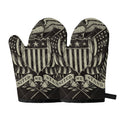 United We Stand American Flag Print Oven Mitts