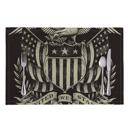 United We Stand American Flag Print Placemat