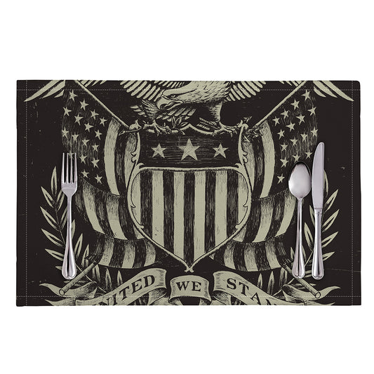 United We Stand American Flag Print Placemat