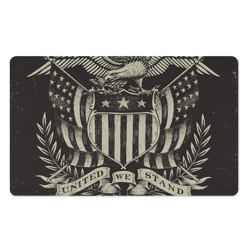 United We Stand American Flag Print Polyester Doormat