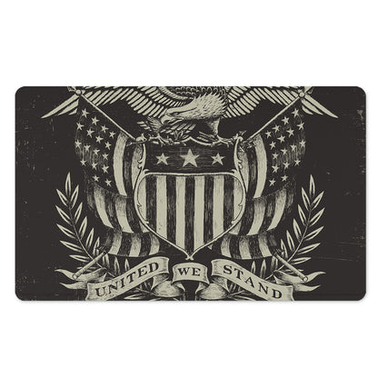 United We Stand American Flag Print Polyester Doormat