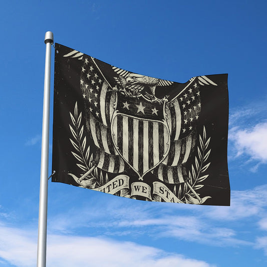 United We Stand American Flag Print Polyester Flag