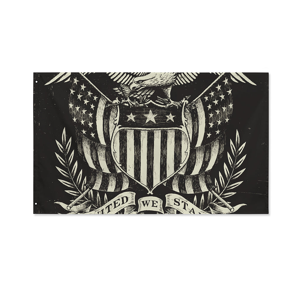 United We Stand American Flag Print Polyester Flag