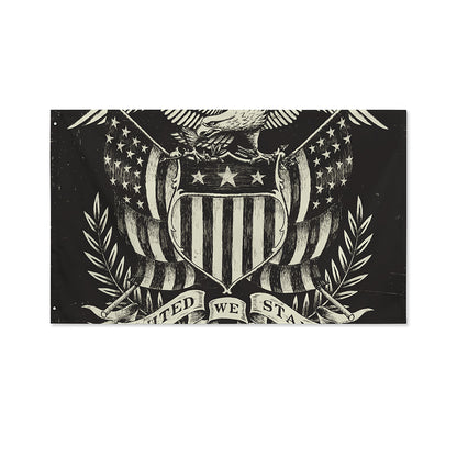 United We Stand American Flag Print Polyester Flag
