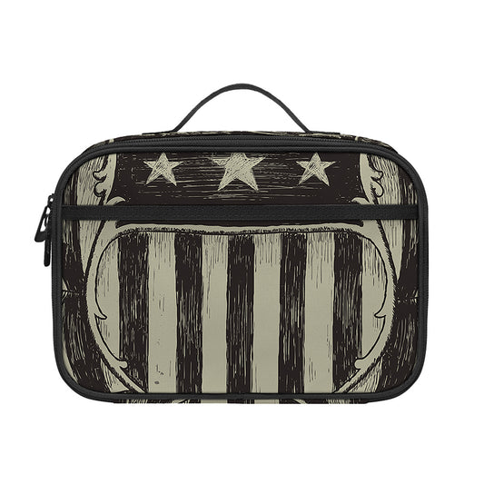 United We Stand American Flag Print Portable Lunch Bag