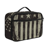 United We Stand American Flag Print Portable Lunch Bag