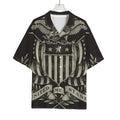 United We Stand American Flag Print Rayon Hawaiian Shirt