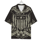 United We Stand American Flag Print Rayon Hawaiian Shirt