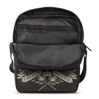United We Stand American Flag Print Rectangular Crossbody Bag