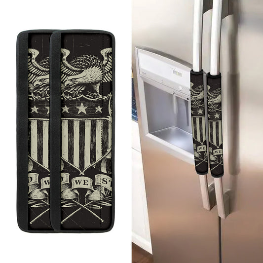 United We Stand American Flag Print Refrigerator Handle Covers