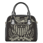 United We Stand American Flag Print Shoulder Handbag