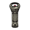 United We Stand American Flag Print Single Neoprene Wine Tote