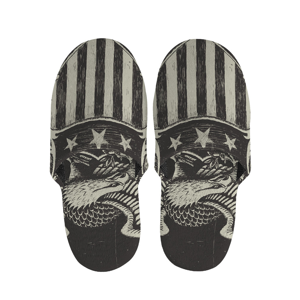 United We Stand American Flag Print Slippers