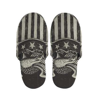 United We Stand American Flag Print Slippers