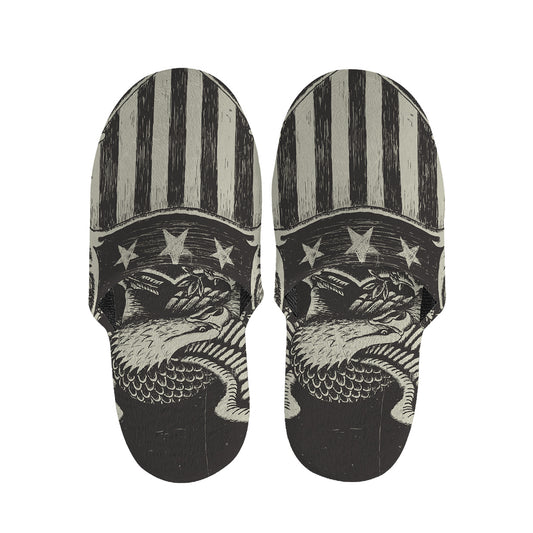 United We Stand American Flag Print Slippers