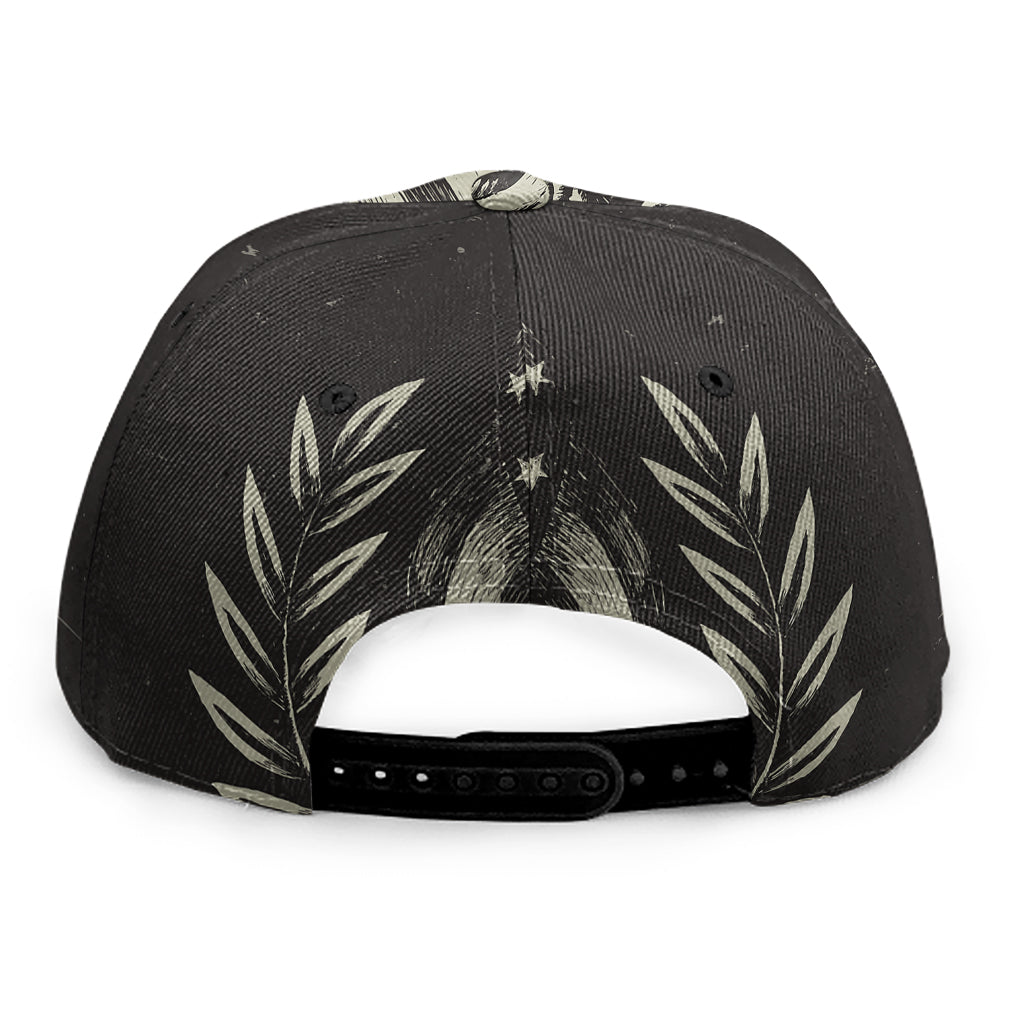 United We Stand American Flag Print Snapback Cap
