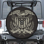 United We Stand American Flag Print Tire Cover With Camera Hole