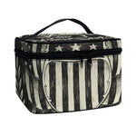 United We Stand American Flag Print Travel Makeup Bag