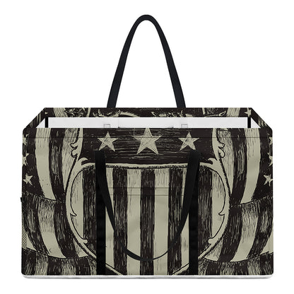 United We Stand American Flag Print Utility Tote Bag