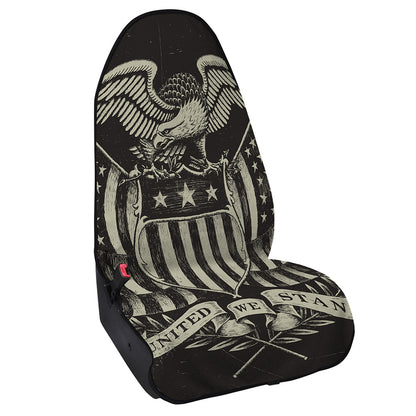 United We Stand American Flag Print Waterproof Car Seat Cover