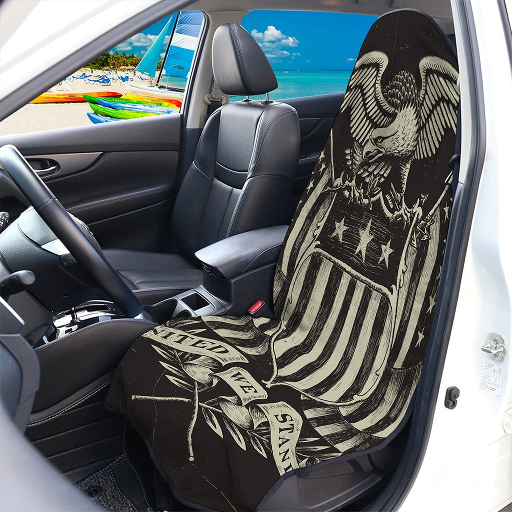 United We Stand American Flag Print Waterproof Car Seat Cover