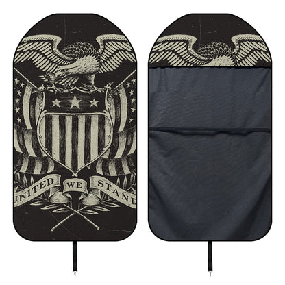 United We Stand American Flag Print Waterproof Car Seat Cover