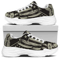 United We Stand American Flag Print White Chunky Shoes