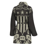 United We Stand American Flag Print Women's Bathrobe