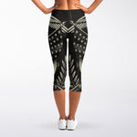 United We Stand American Flag Print Women's Capri Leggings