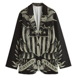 United We Stand American Flag Print Women's Cotton Blazer