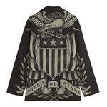 United We Stand American Flag Print Women's Cotton Blazer