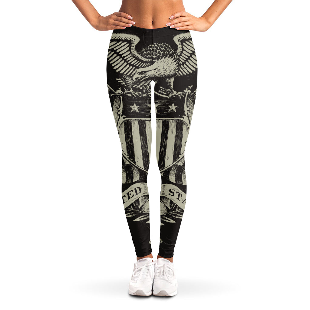 United We Stand American Flag Print Women's Leggings