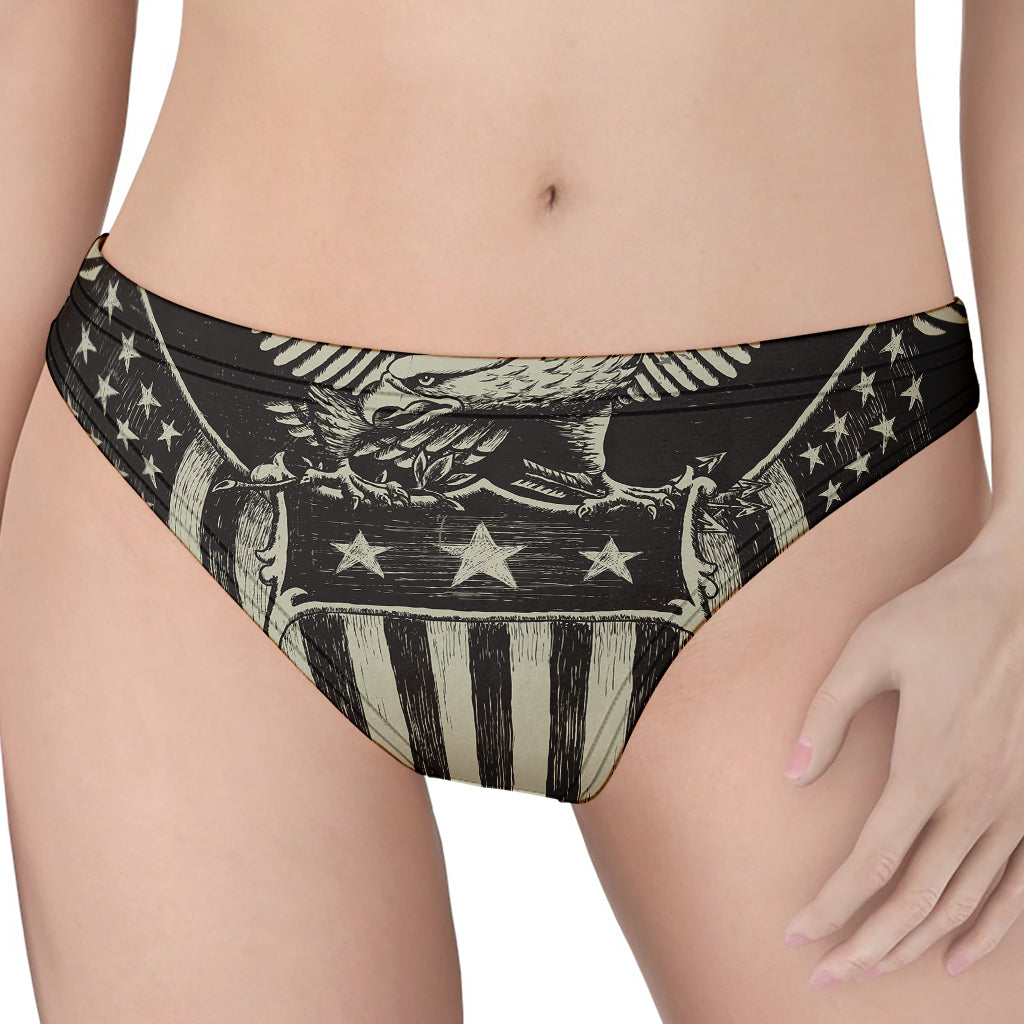 United We Stand American Flag Print Women's Thong