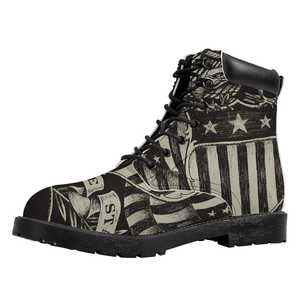 United We Stand American Flag Print Work Boots
