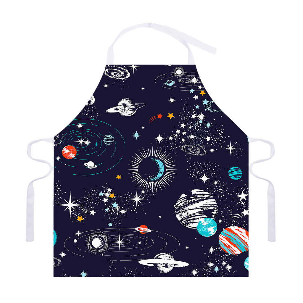 Universe Galaxy Outer Space Print Adjustable Apron