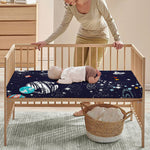 Universe Galaxy Outer Space Print Baby Crib Sheet