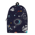 Universe Galaxy Outer Space Print School Backpack