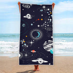 Universe Galaxy Outer Space Print Beach Towel