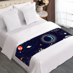 Universe Galaxy Outer Space Print Bed Runner