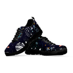 Universe Galaxy Outer Space Print Black Running Shoes