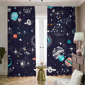 Universe Galaxy Outer Space Print Dimout Pencil Pleat Curtains