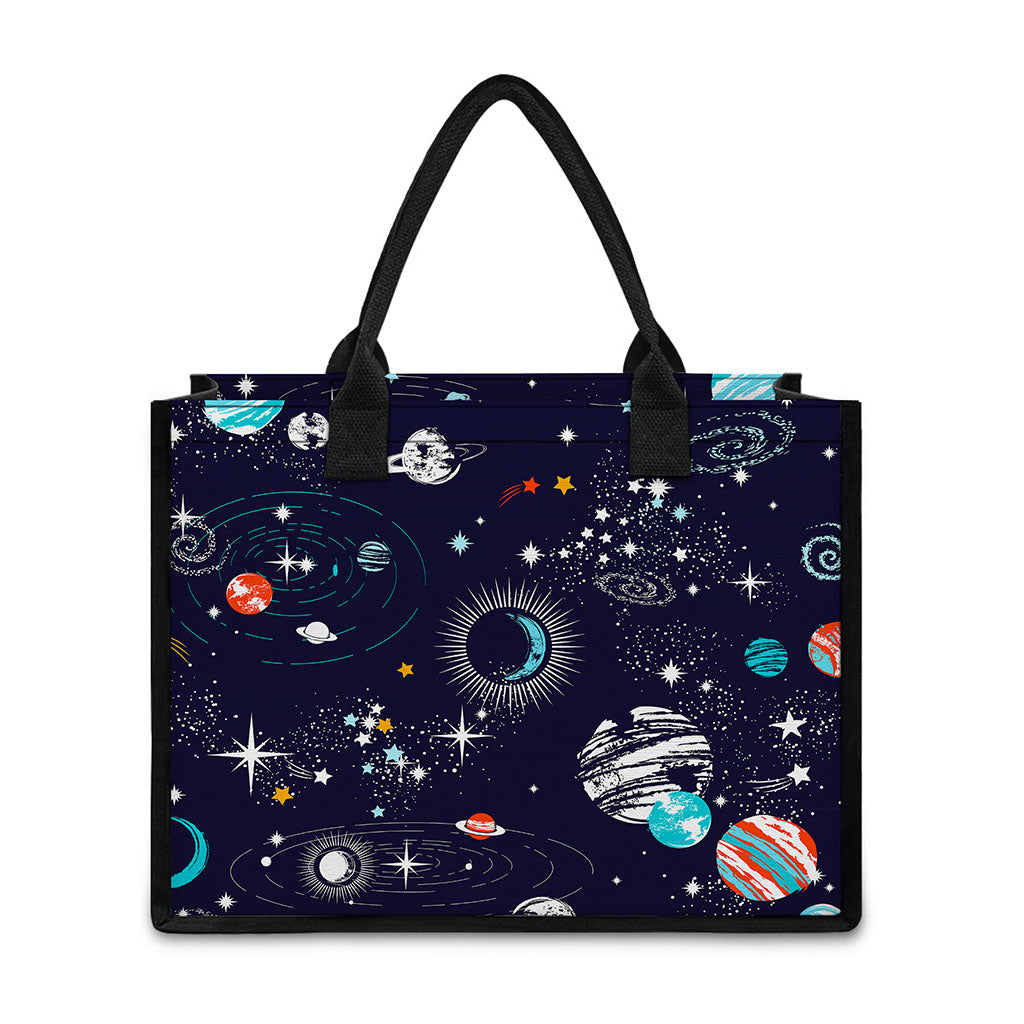 Universe Galaxy Outer Space Print Canvas Tote Bag