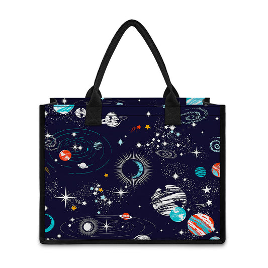 Universe Galaxy Outer Space Print Canvas Tote Bag