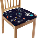 Universe Galaxy Outer Space Print Chair Cushion Cover