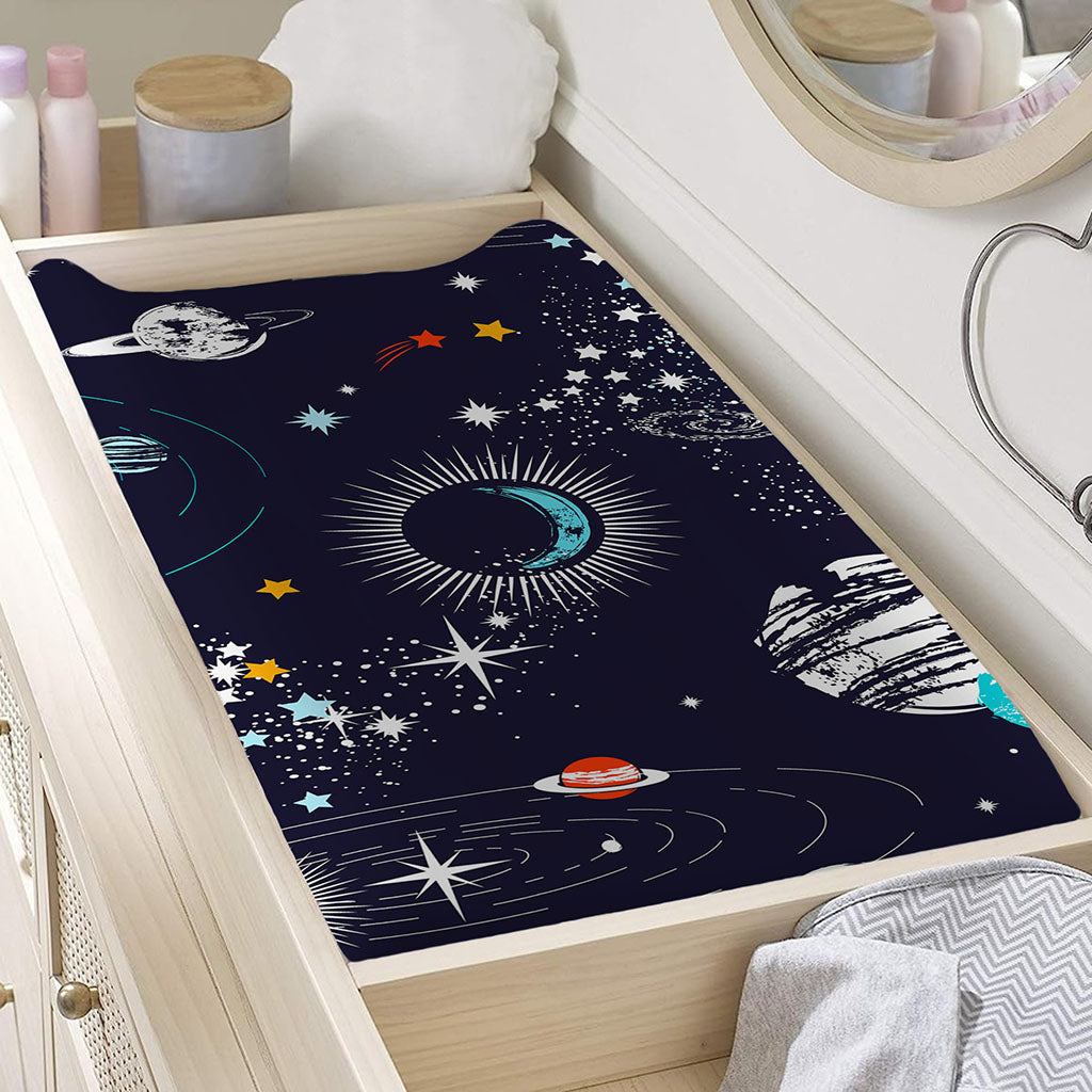 Universe Galaxy Outer Space Print Changing Pad Cover