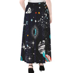 Universe Galaxy Outer Space Print Chiffon Maxi Skirt